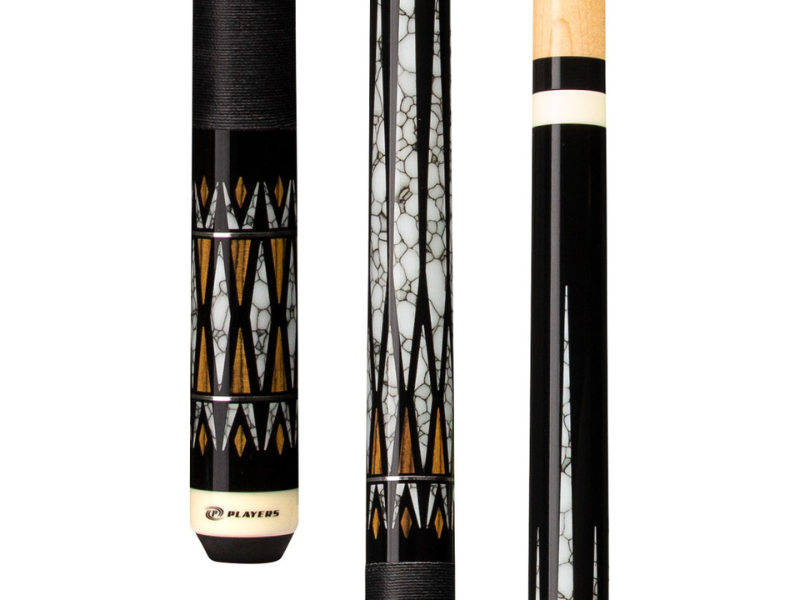 Players Midnight Black with Bocote and White Recon Graphic Cue