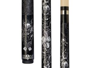 Players Midnight Black with Grey & White Killer Clowns Graphic Cue