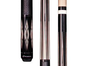 Players Midnight Black with Imitation Bone and Silver Graphic Cue