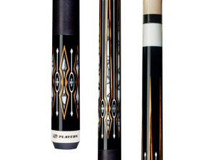 Players Midnight Black with White Recon Graphic on Snakewood Cue