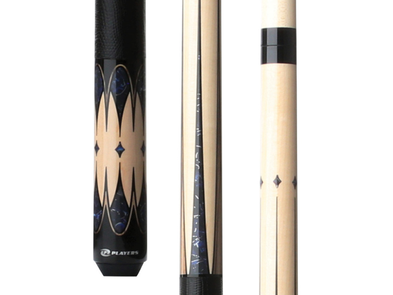 Players Natural Maple, Zebrawood & Blue Stone Graphic Cue