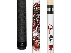 Players White with Wicked Jester Graphic Cue