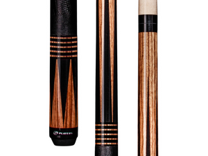 Players Zebrawood with Black Points Cue