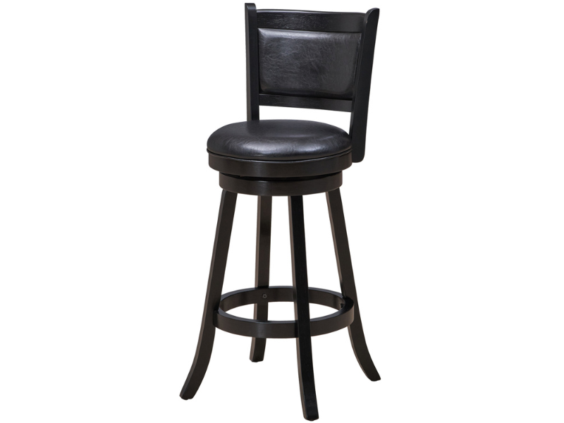 RAM Game Room Backed Barstool in Black