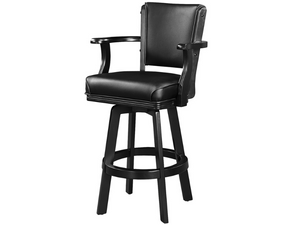 RAM Game Room Swivel Barstool With Arms in Black
