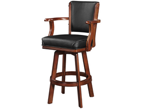 RAM Game Room Swivel Barstool With Arms in Chestnut