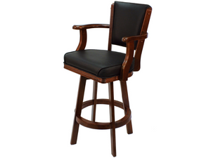 RAM Game Room Swivel Barstool With Arms in English Tudor